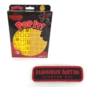Netflix Stranger Things Waffle Pop It! and Demogorgon Hunting Embroidered Patch